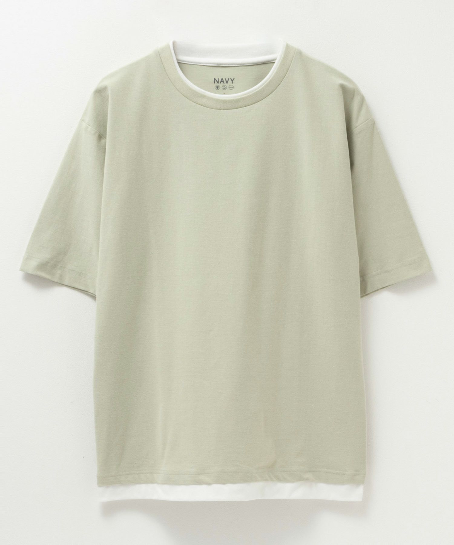 NAVY SARARI 冷感フェイクレイヤードTシャツ メンズ商品サムネイル-27