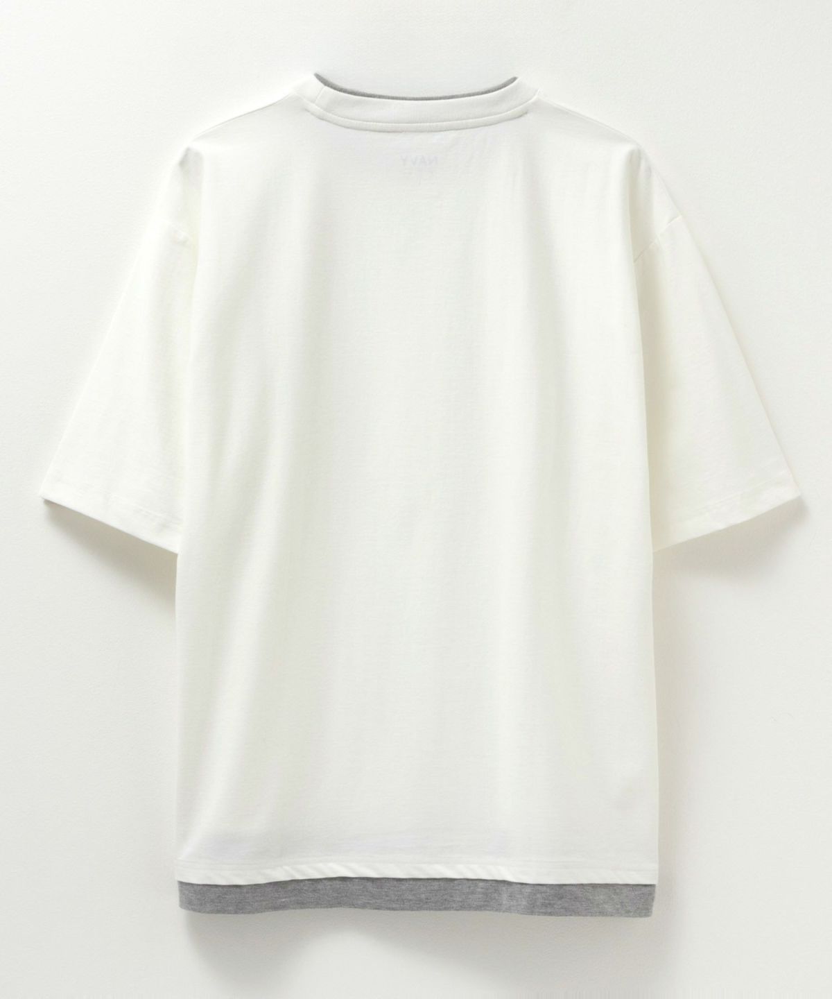 SARARI NAVY 冷感フェイクレイヤードTシャツ メンズ