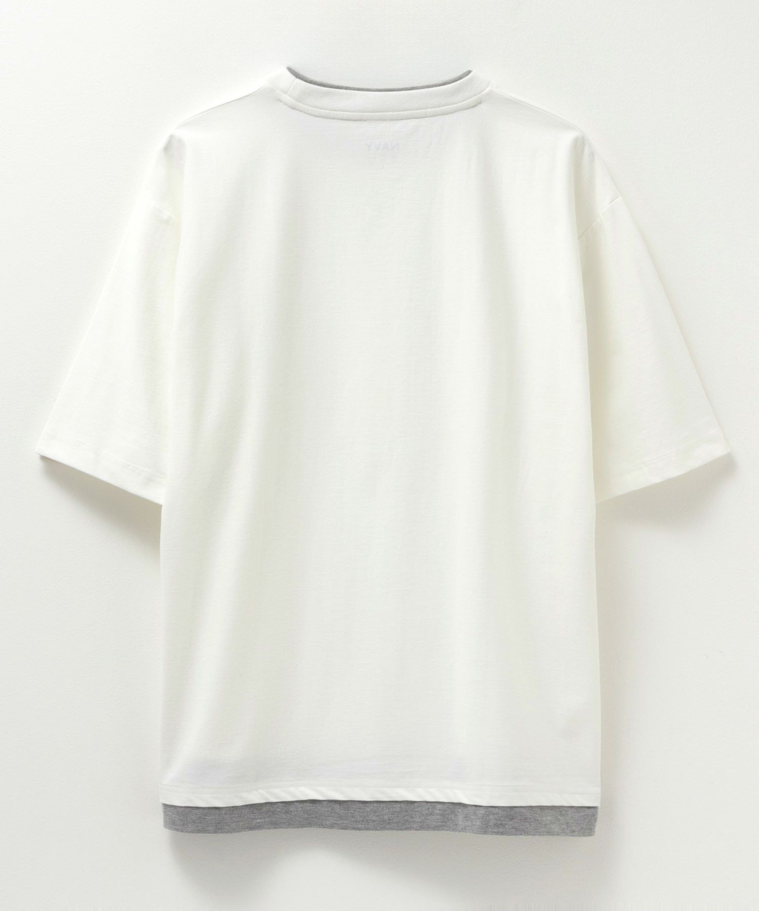 SARARI NAVY 冷感フェイクレイヤードTシャツ メンズ