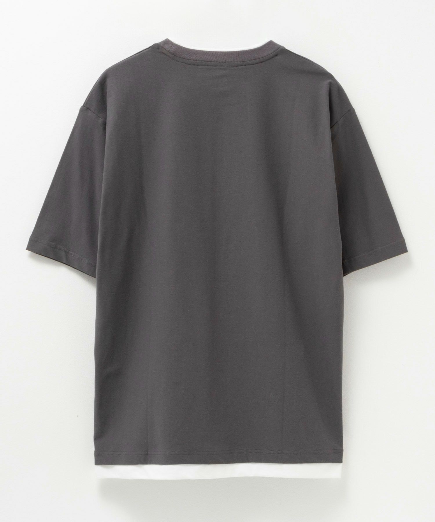 SARARI NAVY 冷感フェイクレイヤードTシャツ メンズ