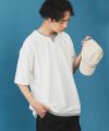 NAVY SARARI 冷感キーネックTシャツ メンズ商品サムネイル-9