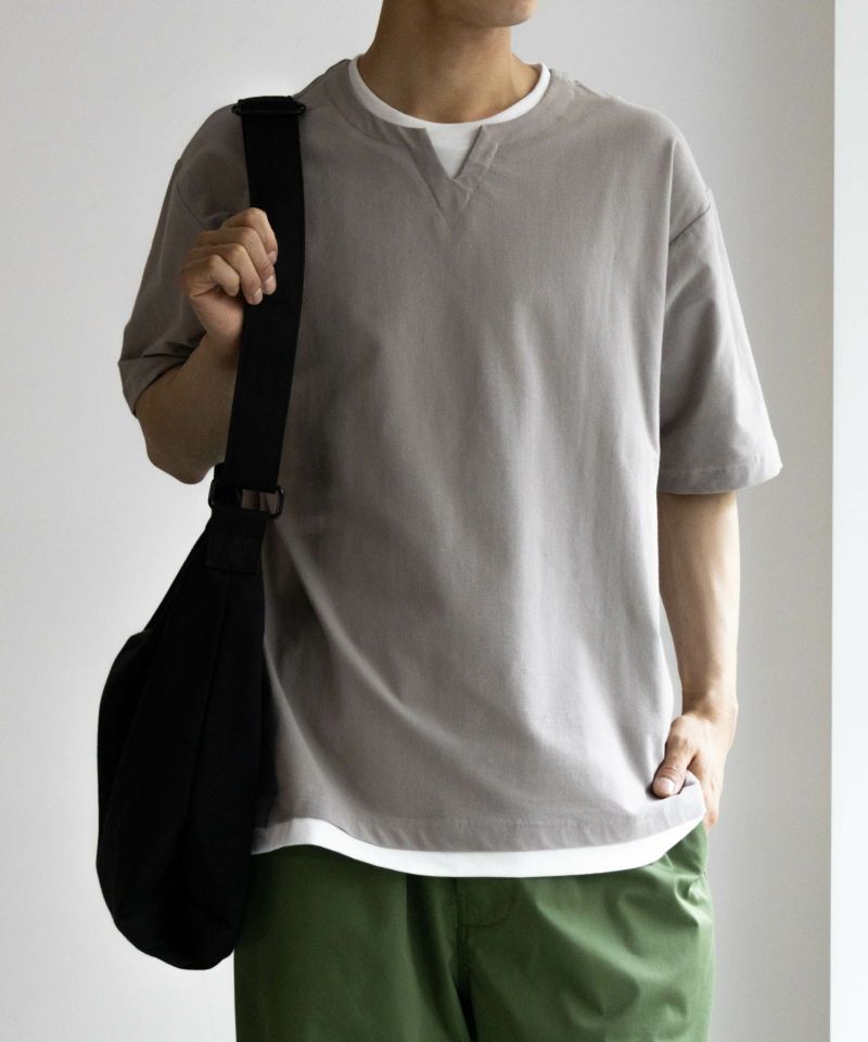 NAVY SARARI 冷感キーネックTシャツ メンズ商品画像-18