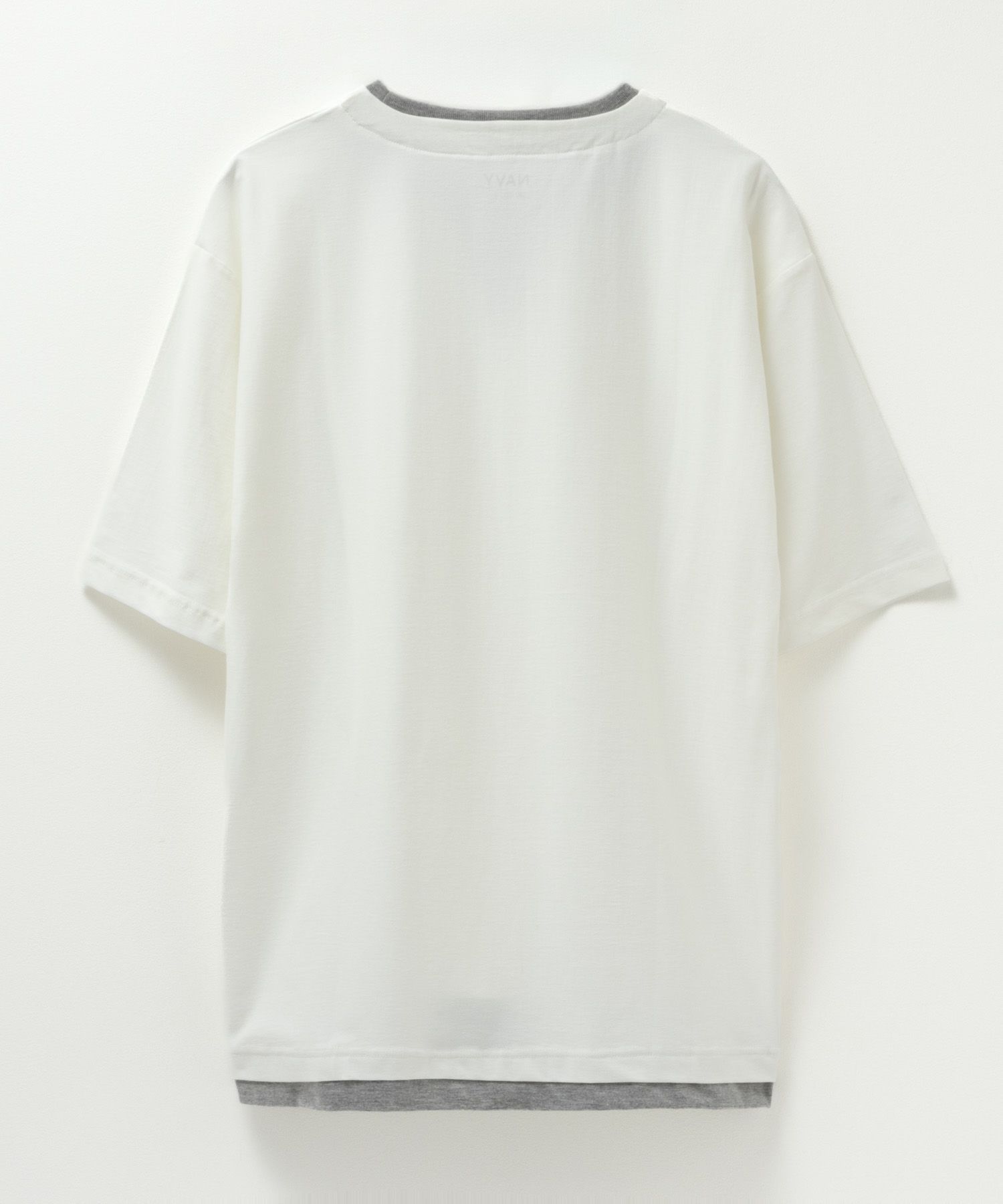SARARI NAVY 冷感キーネックTシャツ メンズ