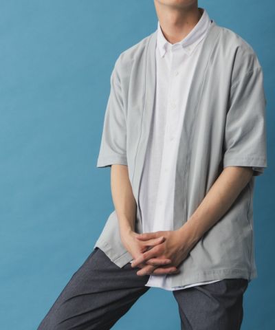NAVY SARARI  冷感着流しカーディガン メンズ
