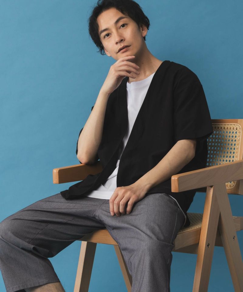 NAVY SARARI  冷感着流しカーディガン メンズ商品画像-6