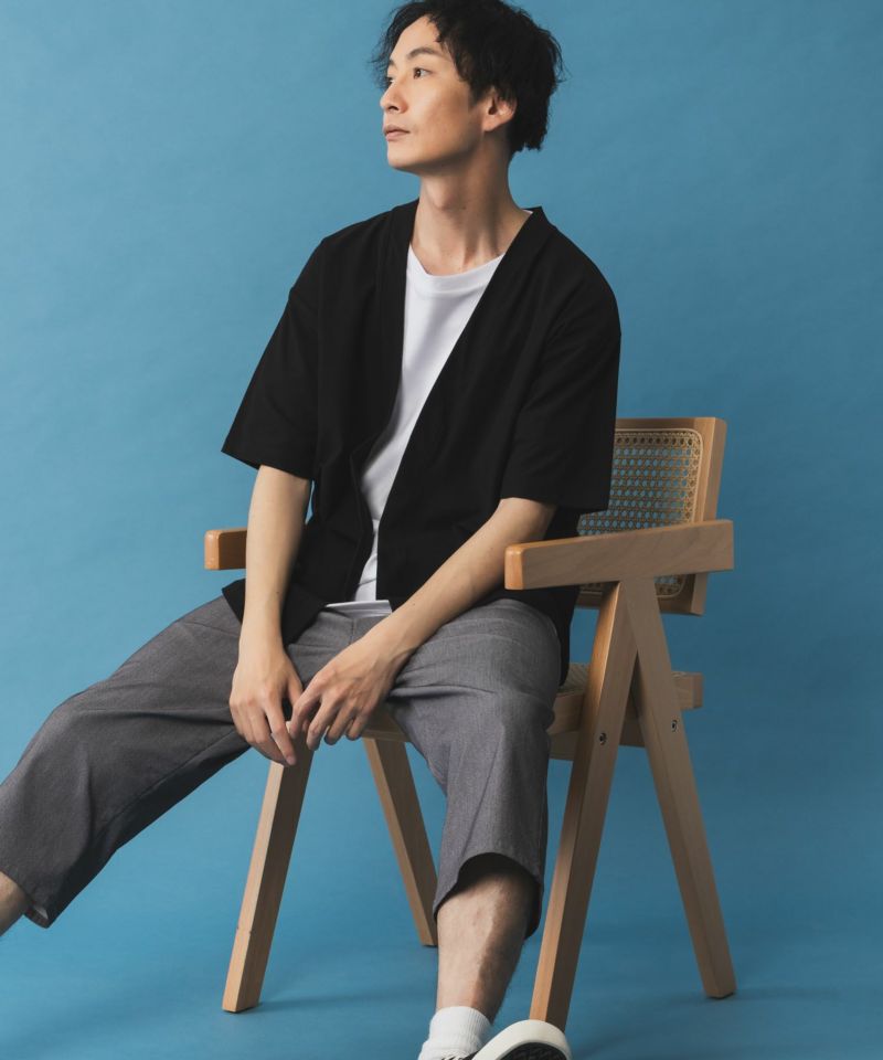 NAVY SARARI  冷感着流しカーディガン メンズ商品画像-7