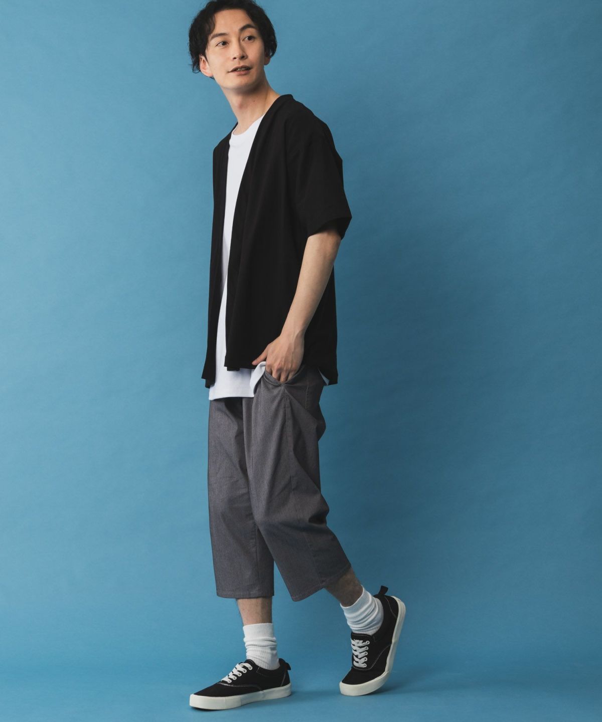 SARARI NAVY 冷感着流しカーディガン メンズ