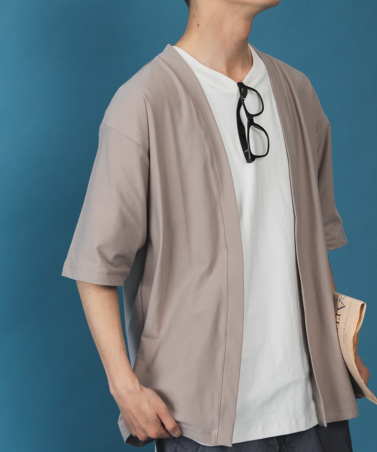 SARARI NAVY 冷感着流しカーディガン メンズ