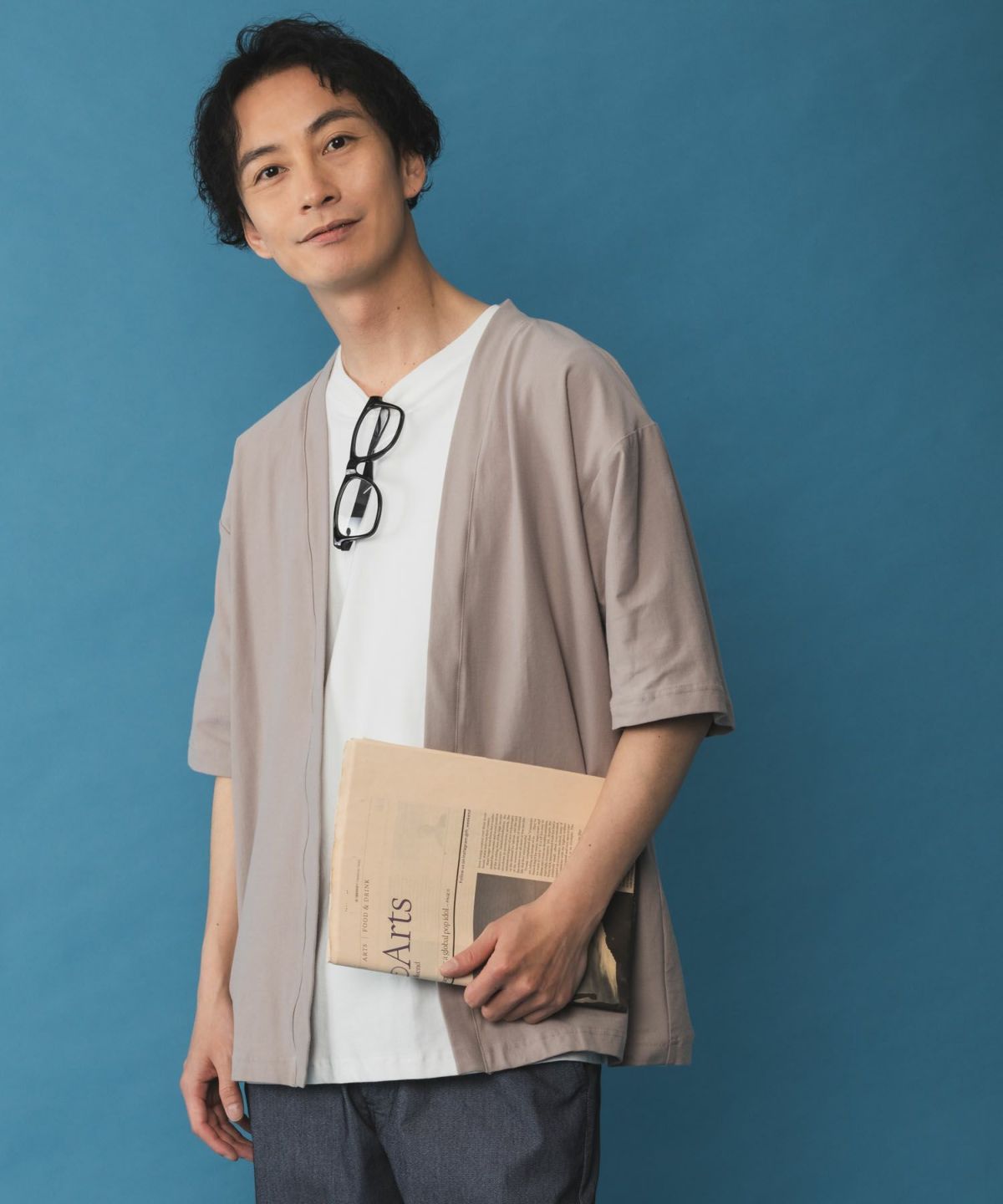 SARARI NAVY 冷感着流しカーディガン メンズ