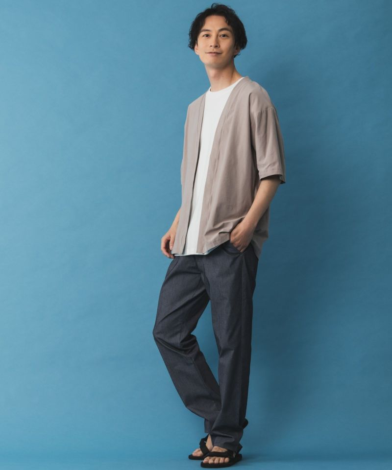 NAVY SARARI 冷感着流しカーディガン メンズ商品画像-12