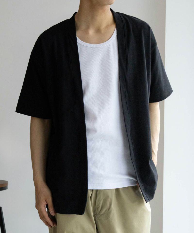 NAVY SARARI 冷感着流しカーディガン メンズ商品画像-14