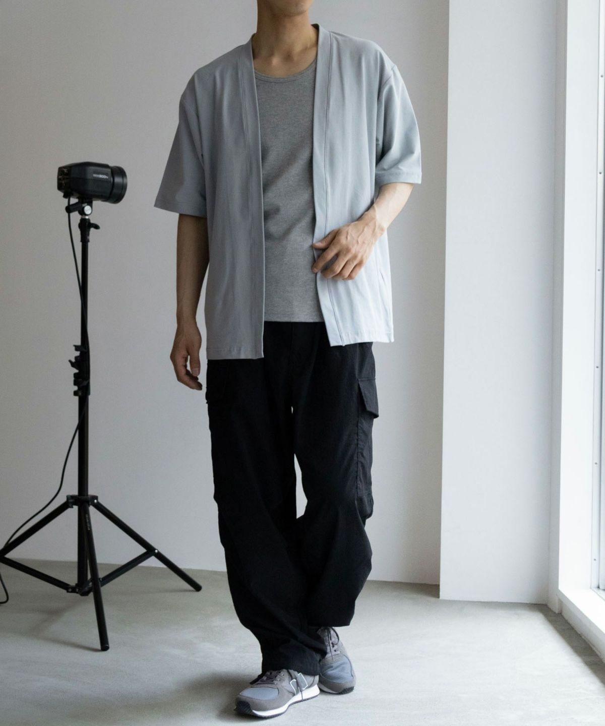 SARARI NAVY 冷感着流しカーディガン メンズ