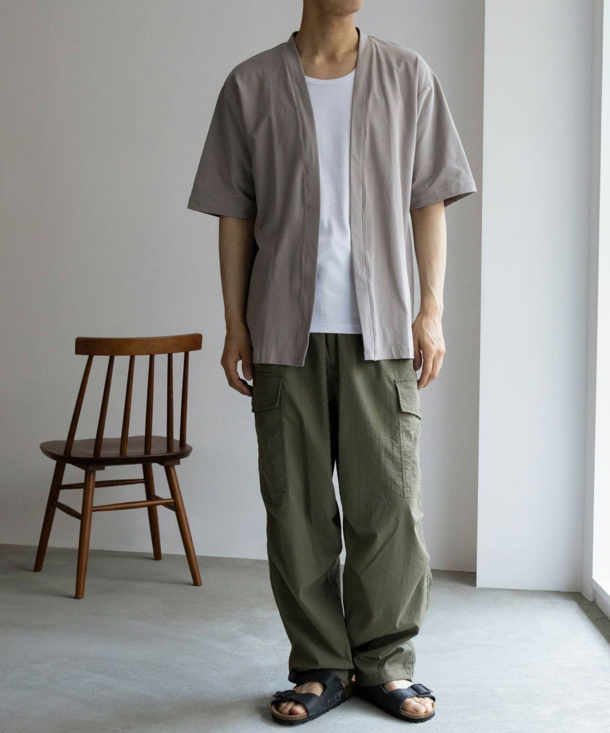 SARARI NAVY 冷感着流しカーディガン メンズ