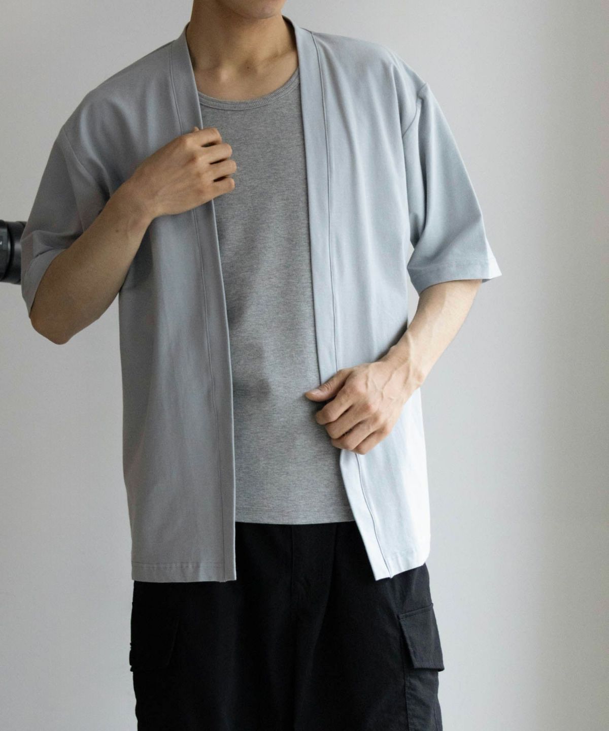 SARARI NAVY 冷感着流しカーディガン メンズ