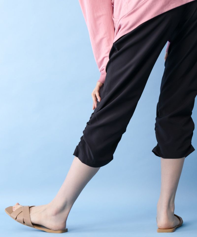 NAVY SARARI  シャーリングパンツ レディース商品画像-2