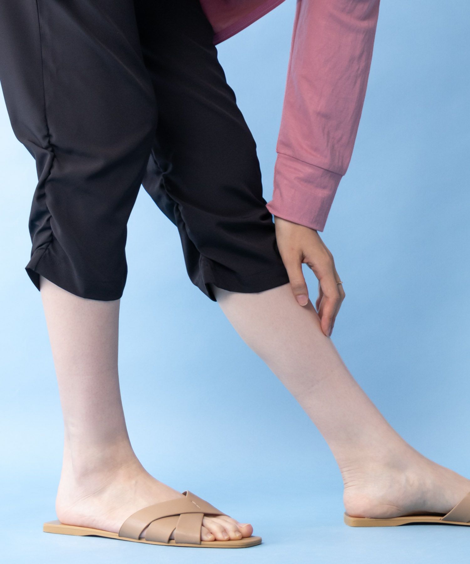 NAVY SARARI  シャーリングパンツ レディース商品サムネイル-3