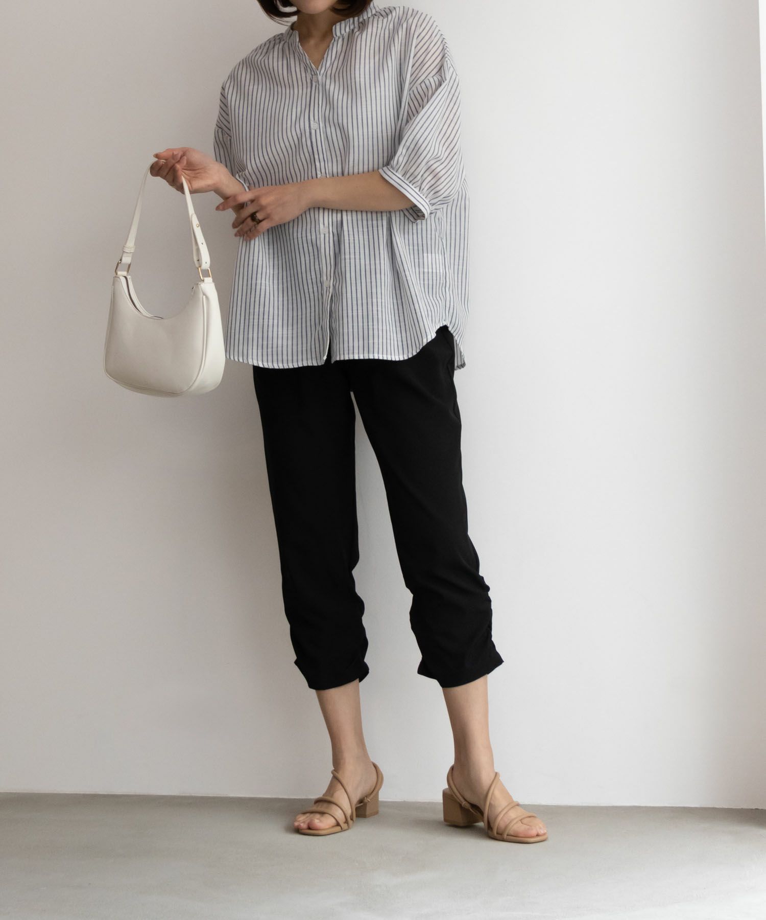 NAVY SARARI  シャーリングパンツ レディース商品サムネイル-11