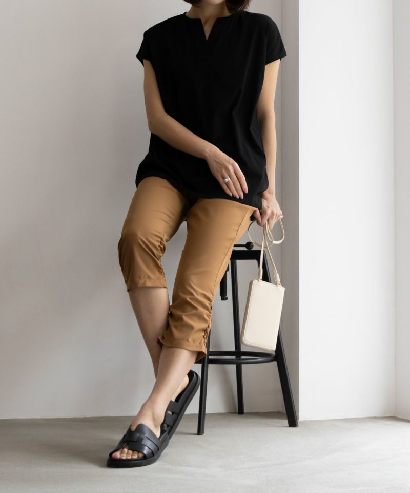 NAVY SARARI  シャーリングパンツ レディース商品画像-12