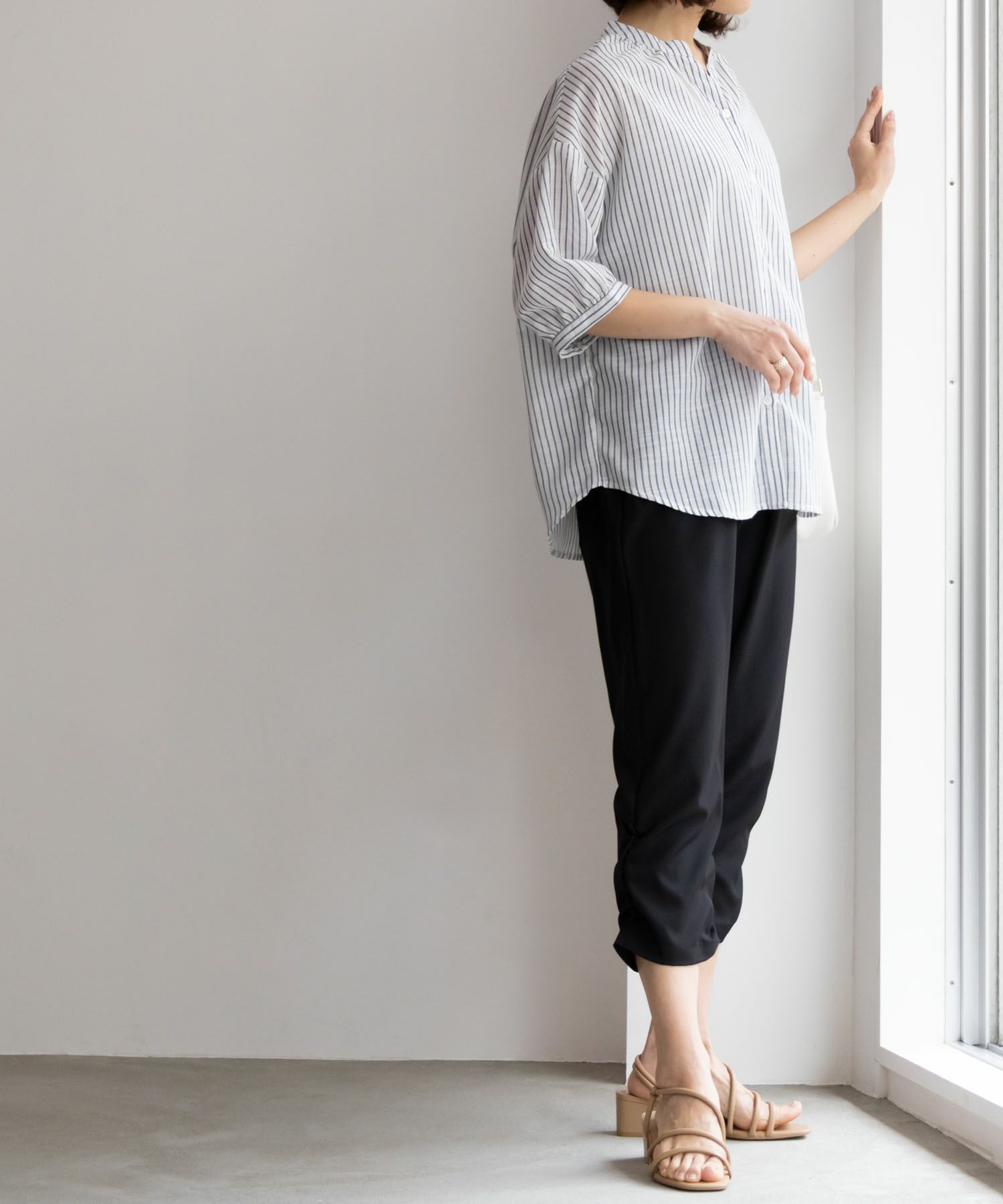 NAVY SARARI  シャーリングパンツ レディース商品サムネイル-20