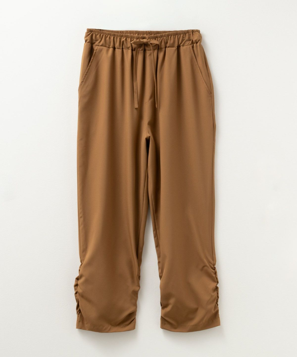 SARARI NAVY シャーリングパンツ レディース