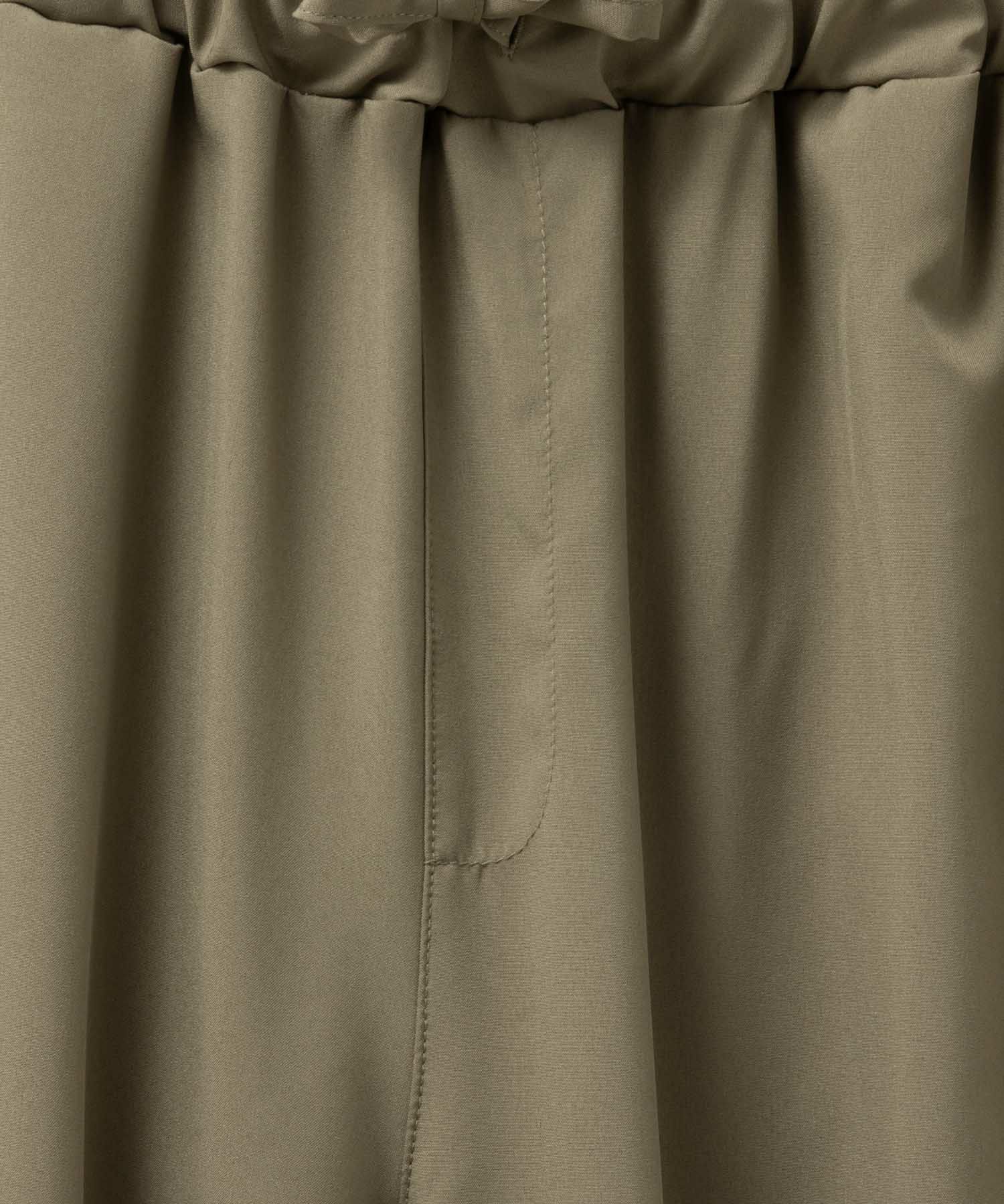 SARARI NAVY シャーリングパンツ レディース