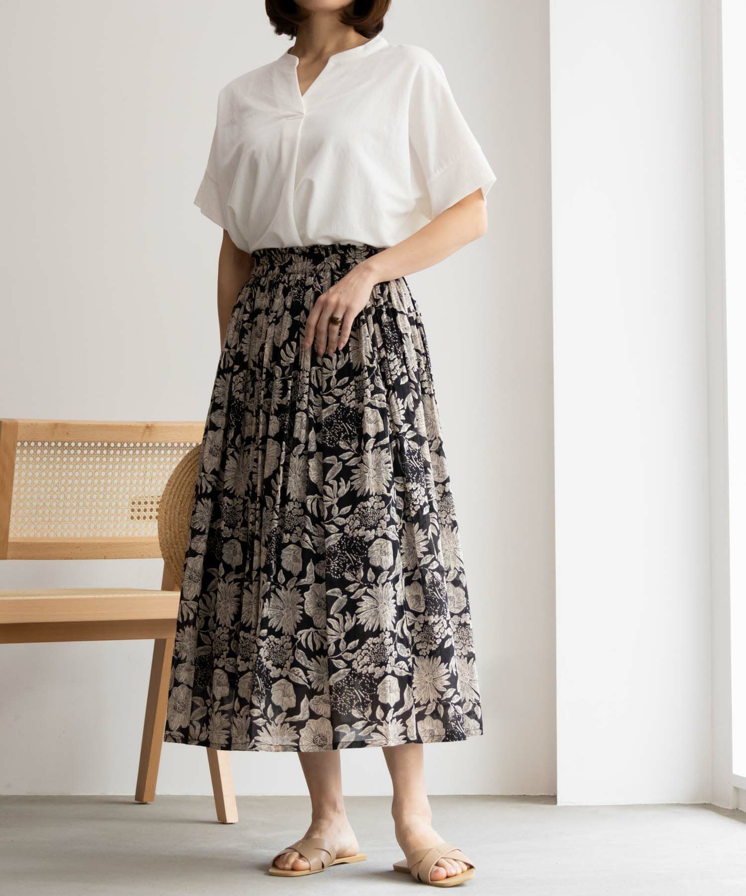 Howdy Marie  インド綿 ギャザースカート レディース商品画像-11