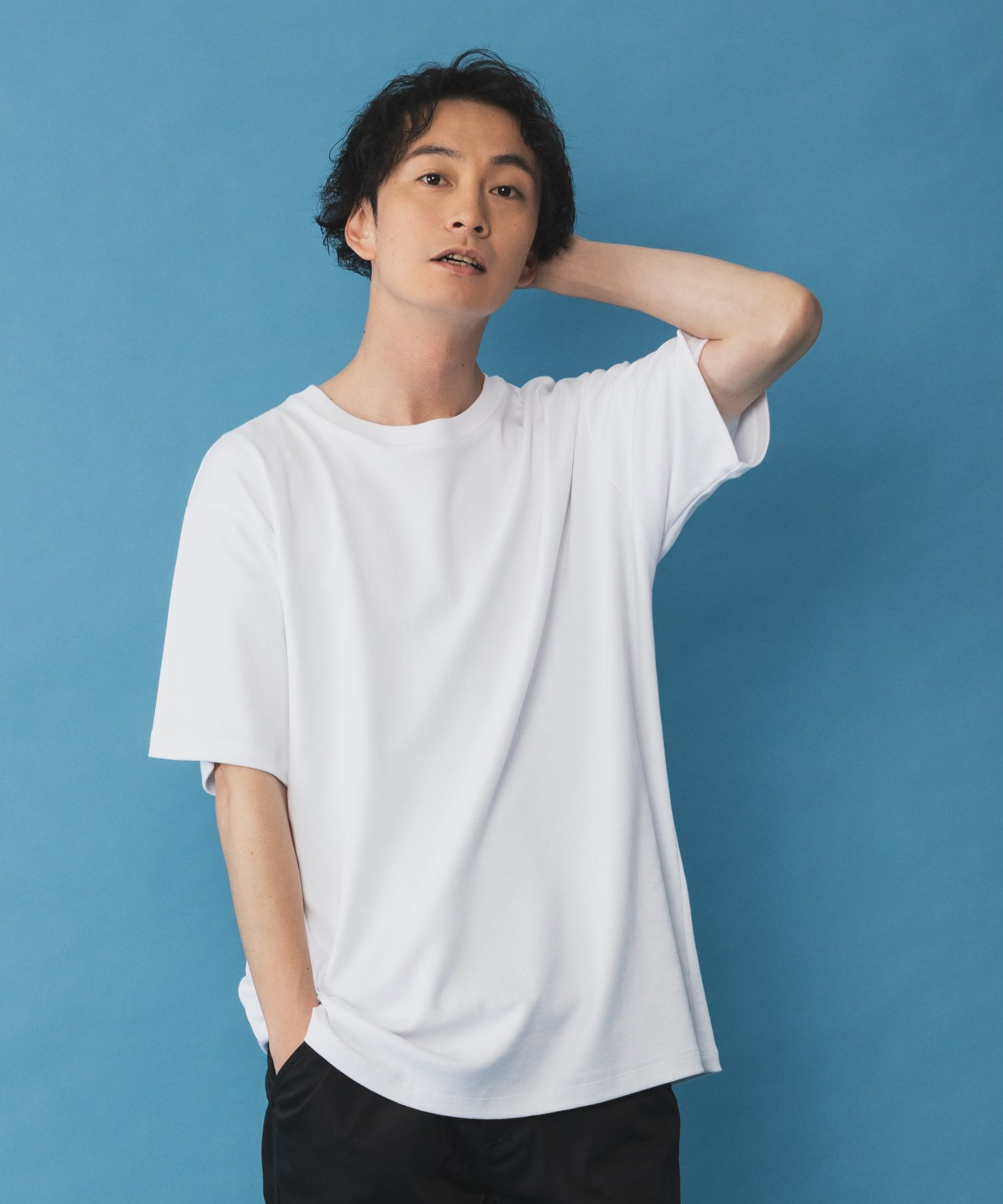 NAVY SARARI リピュール加工 シルケットTシャツ メンズ