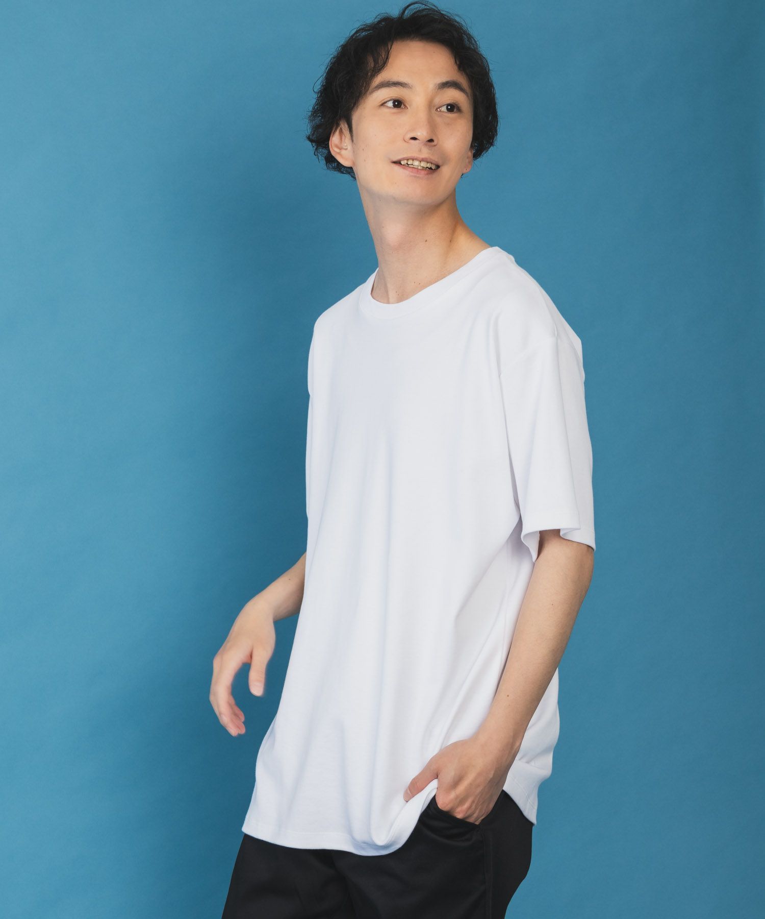 NAVY SARARI サラリピュール シルケットTシャツ メンズ商品サムネイル-2