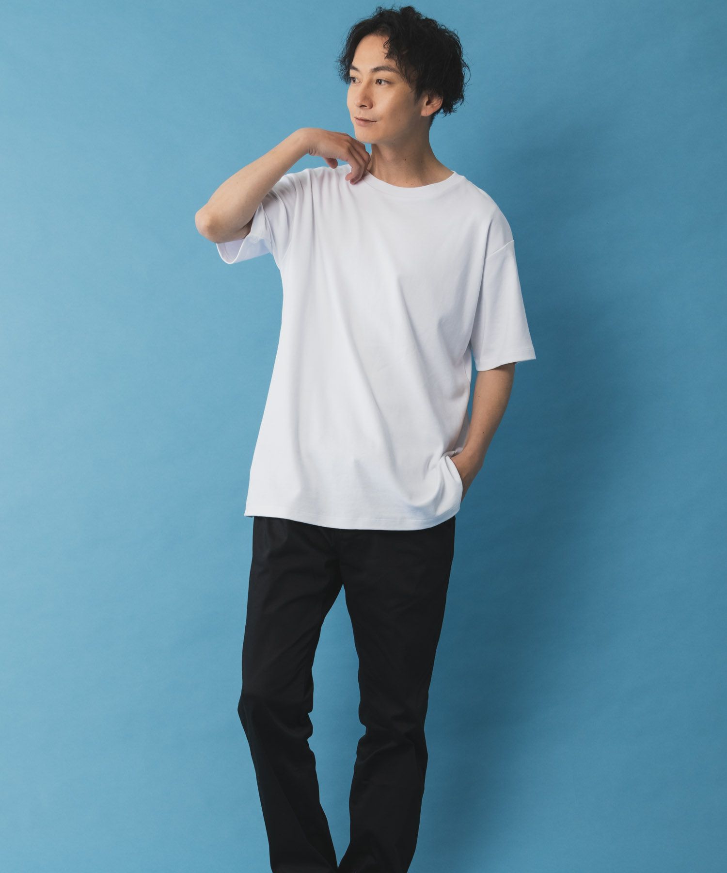 NAVY SARARI サラリピュール シルケットTシャツ メンズ商品サムネイル-5