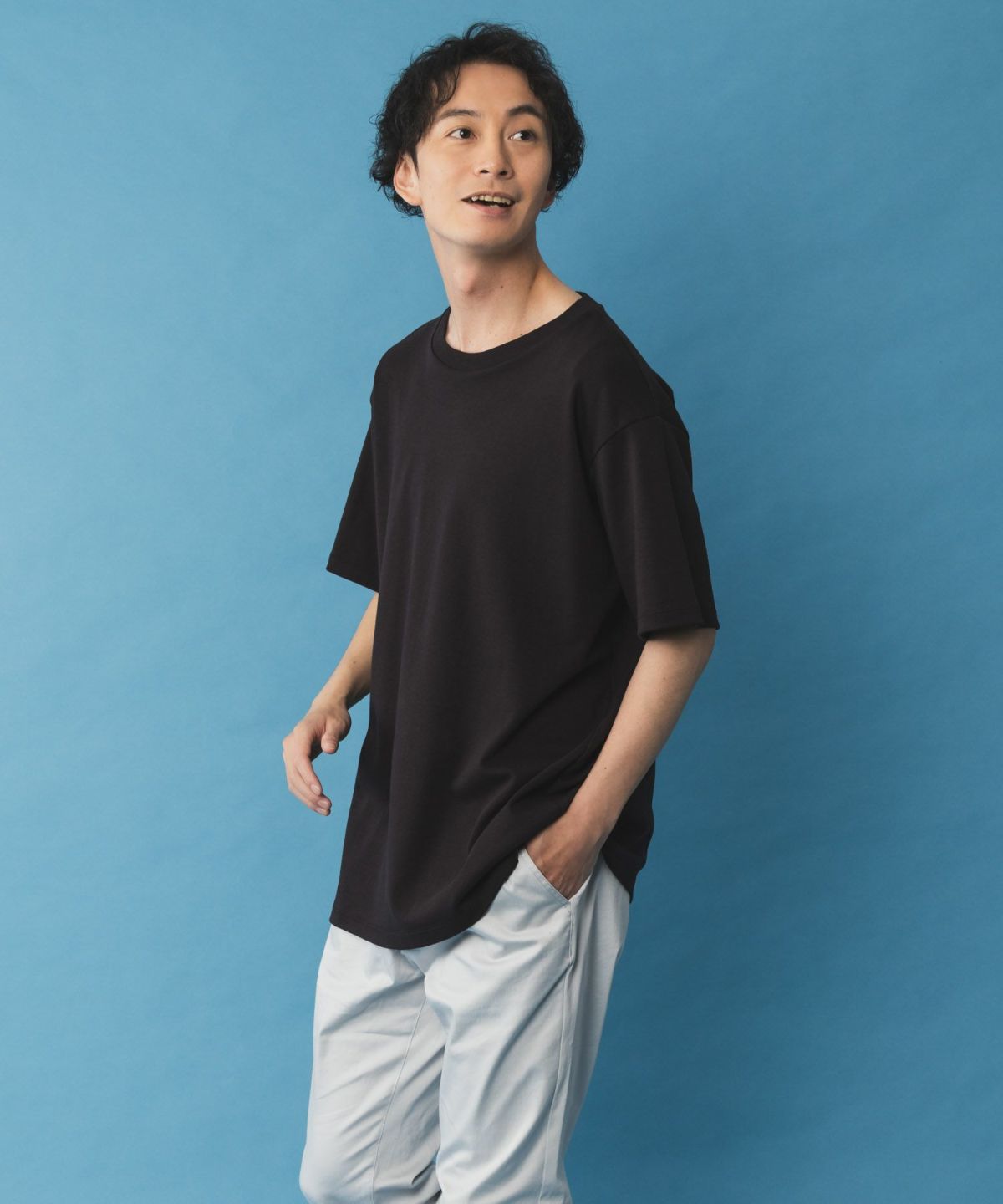 NAVY SARARI リピュール加工 シルケットTシャツ メンズ