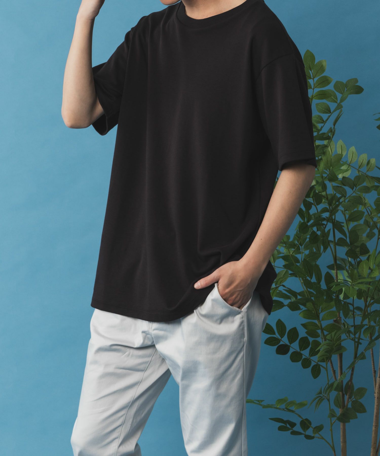 NAVY SARARI サラリピュール シルケットTシャツ メンズ商品サムネイル-7