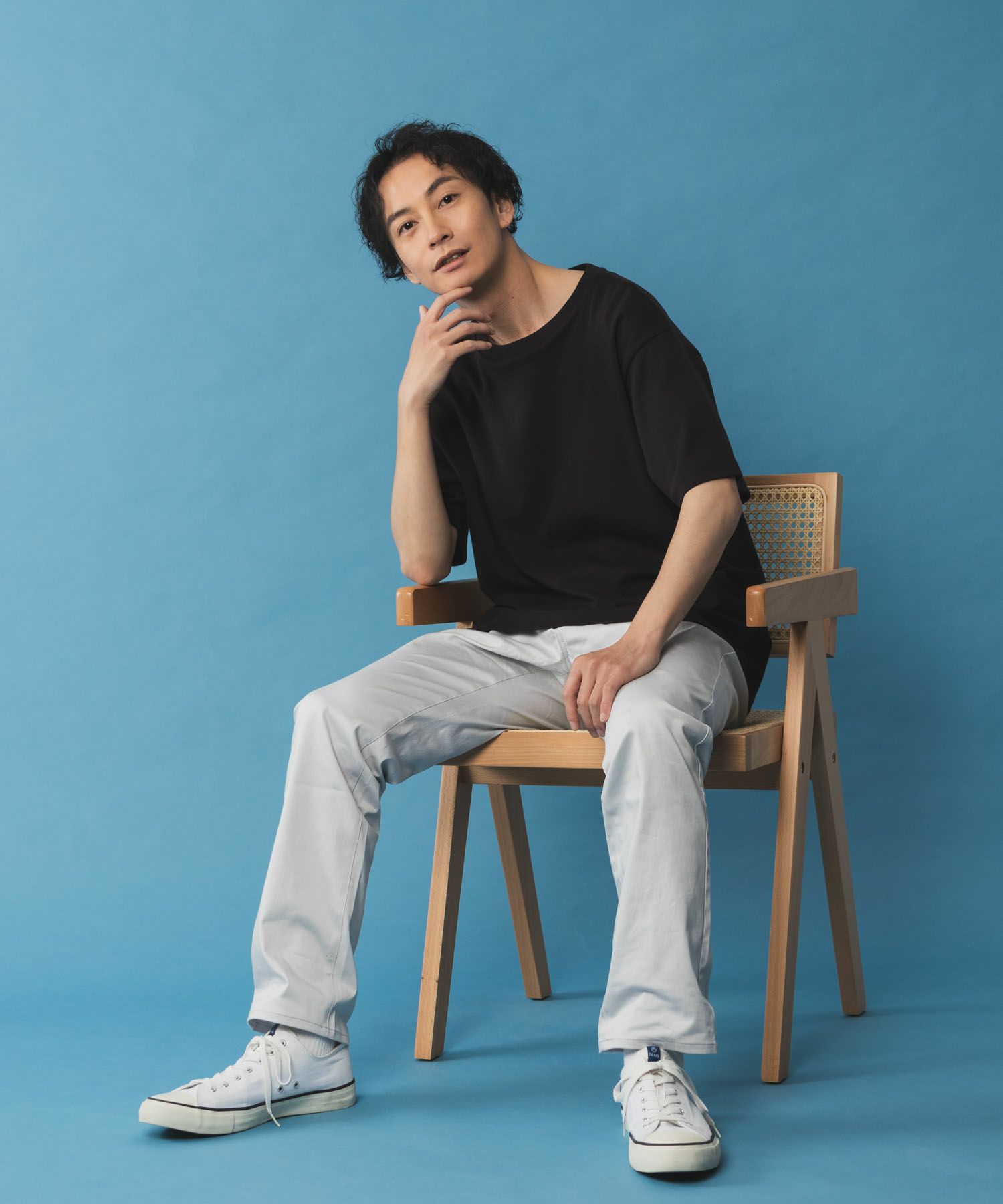 NAVY SARARI リピュール加工 シルケットTシャツ メンズ