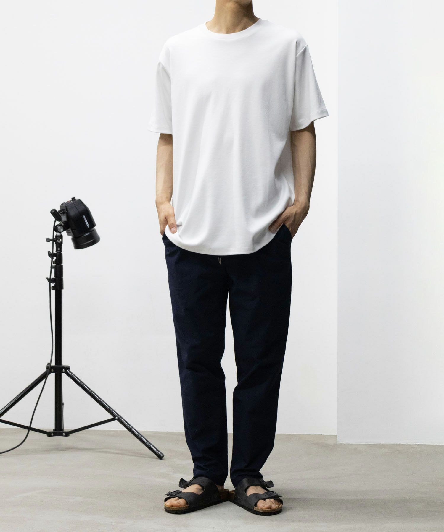 NAVY SARARI リピュール加工 シルケットTシャツ メンズ