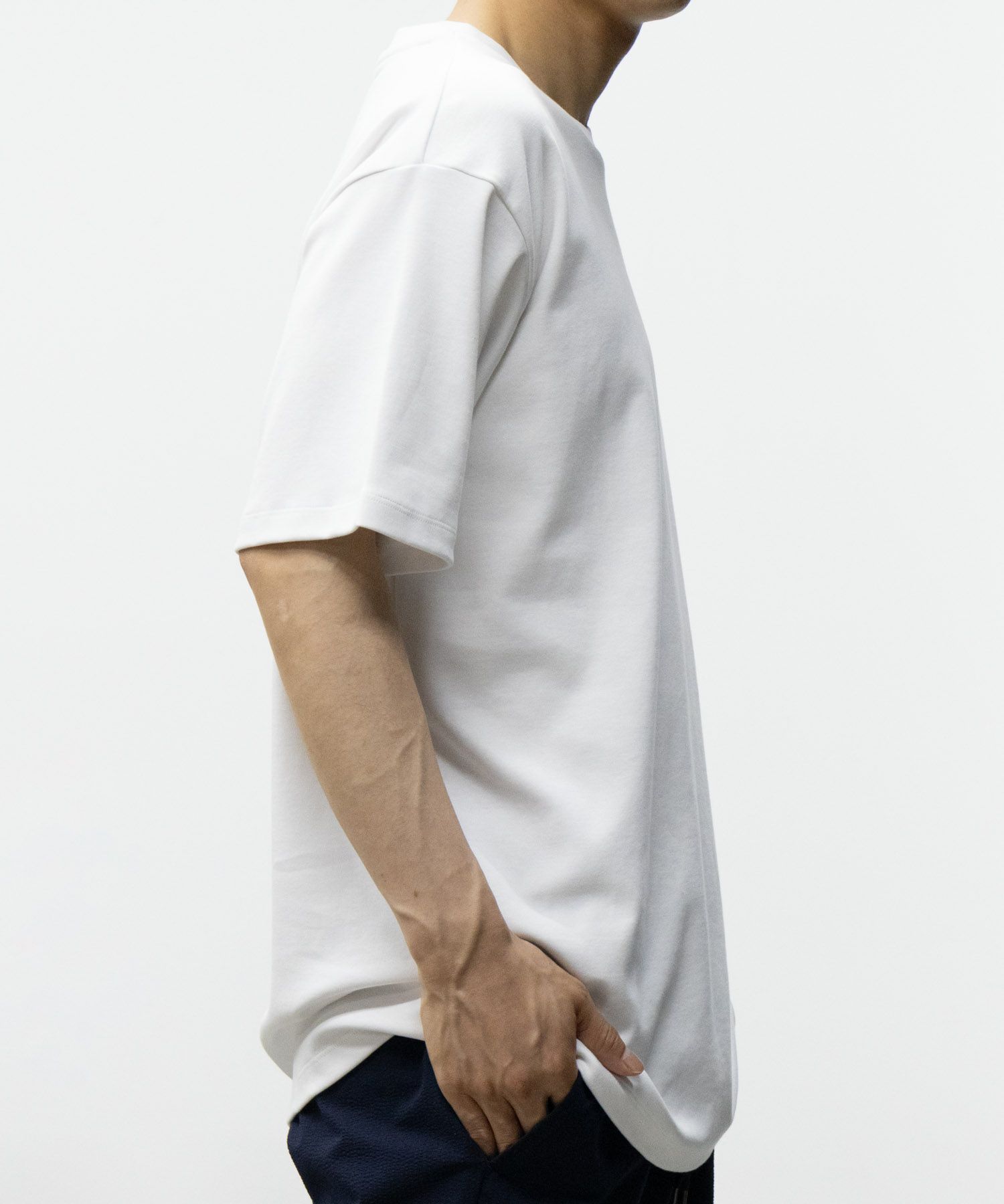 NAVY SARARI リピュール加工 シルケットTシャツ メンズ