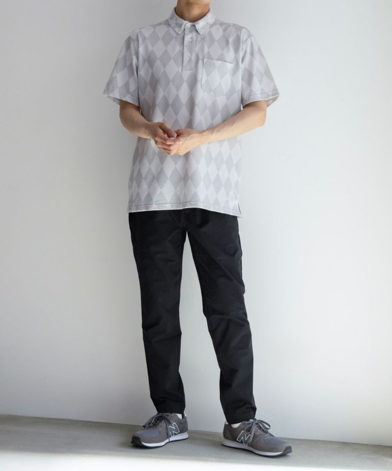 NAVY SARARI サラリピュール 総柄ポロシャツ メンズ商品画像-26