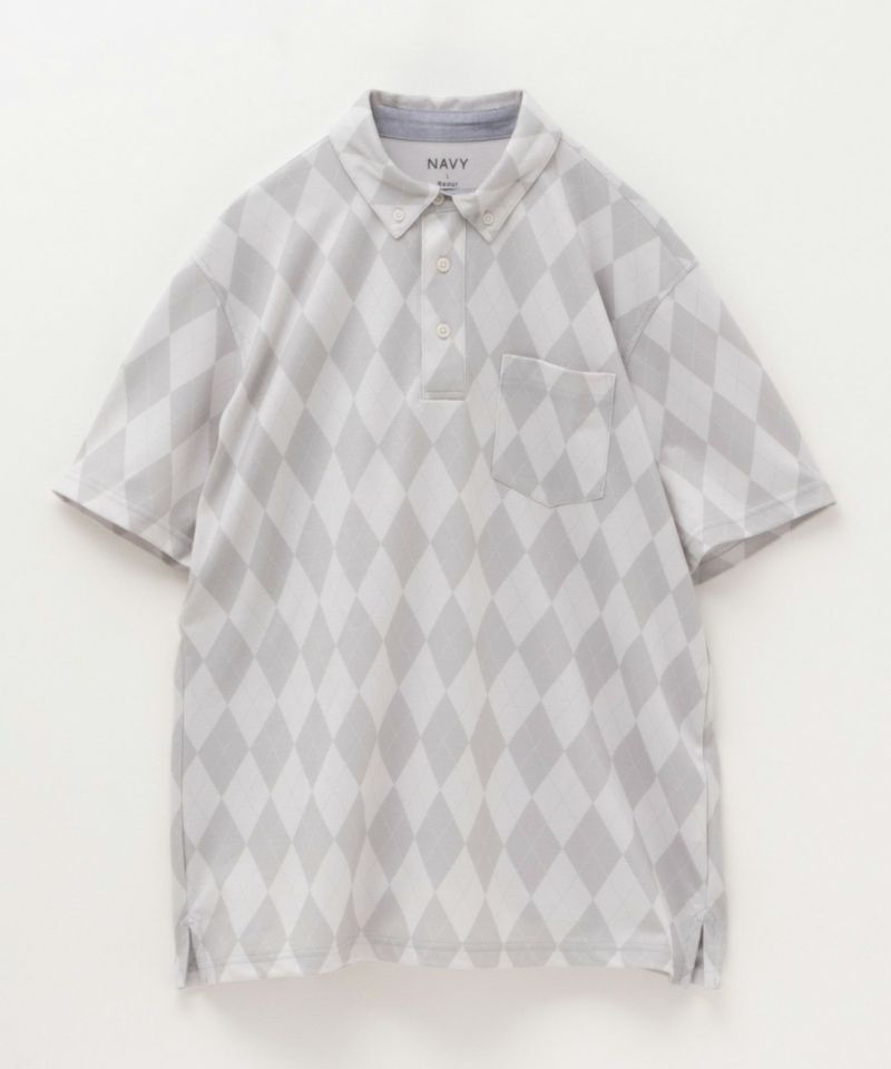 NAVY SARARI サラリピュール 総柄ポロシャツ メンズ商品画像-38