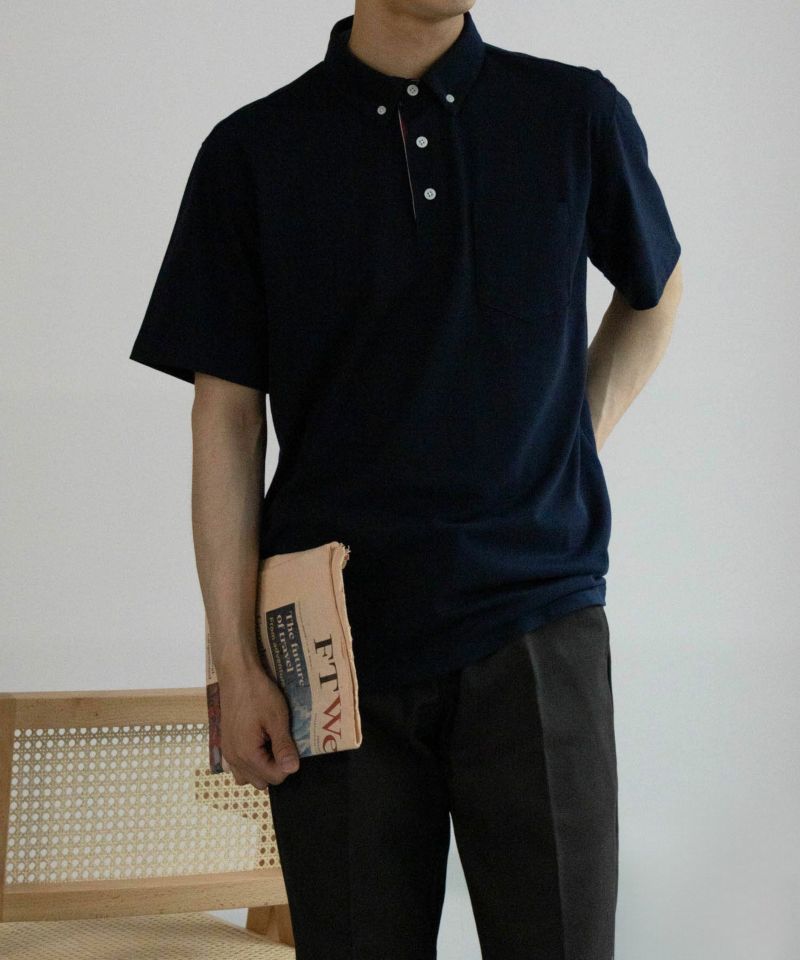 NAVY SARARI サラリピュール カノコポロシャツ メンズ商品画像-15