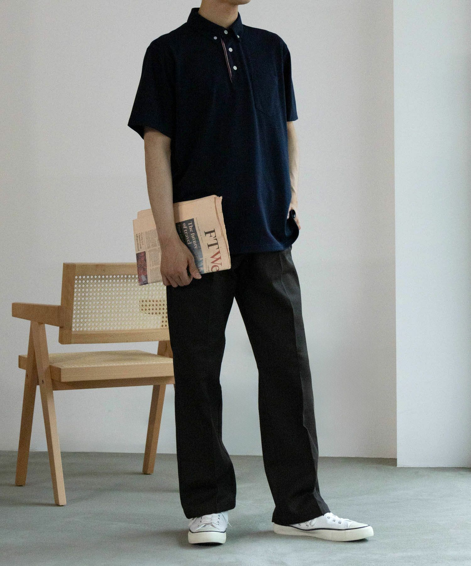 NAVY SARARI サラリピュール カノコポロシャツ メンズ商品サムネイル-18