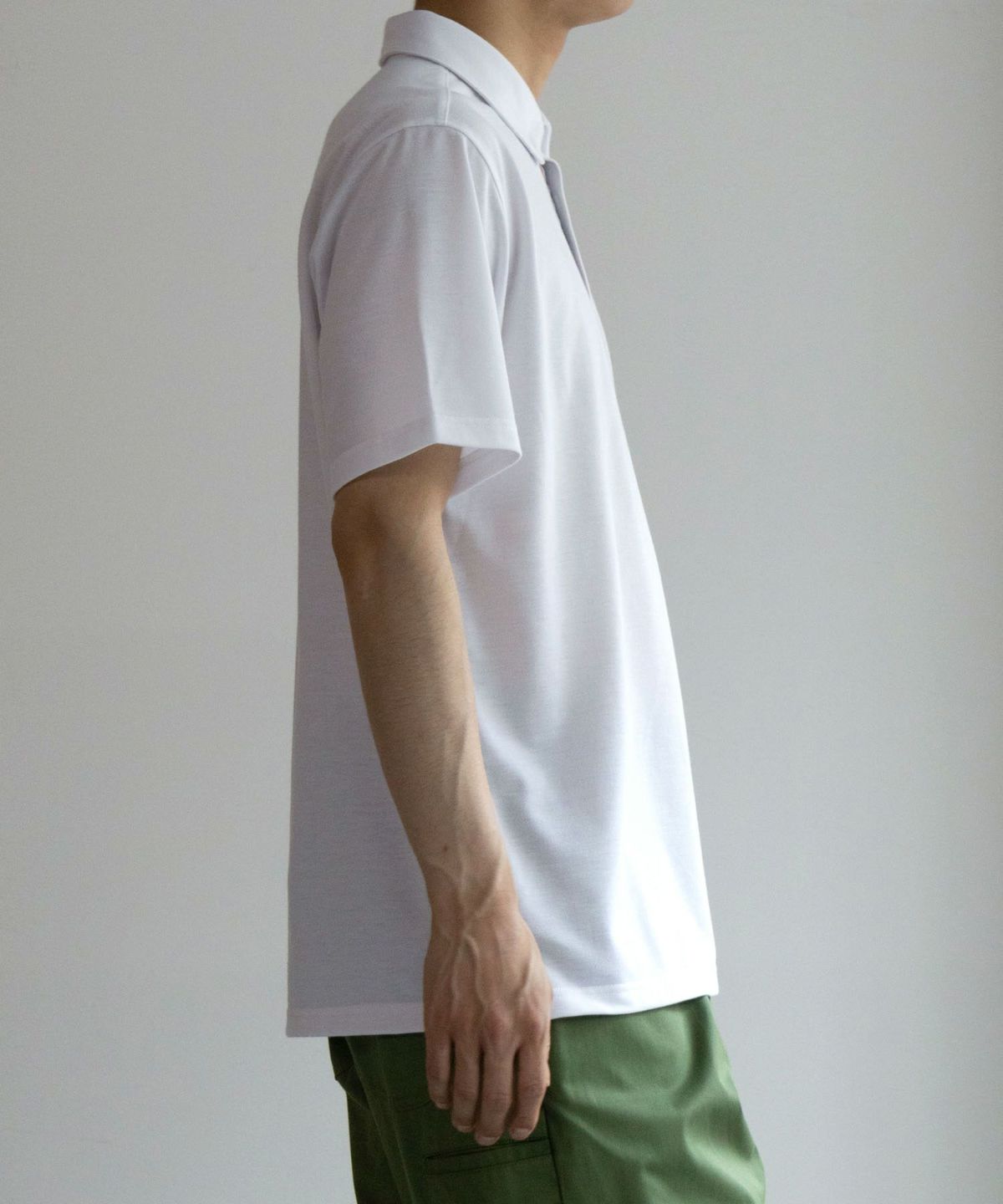 NAVY SARARI リピュール加工 カノコポロシャツ メンズ