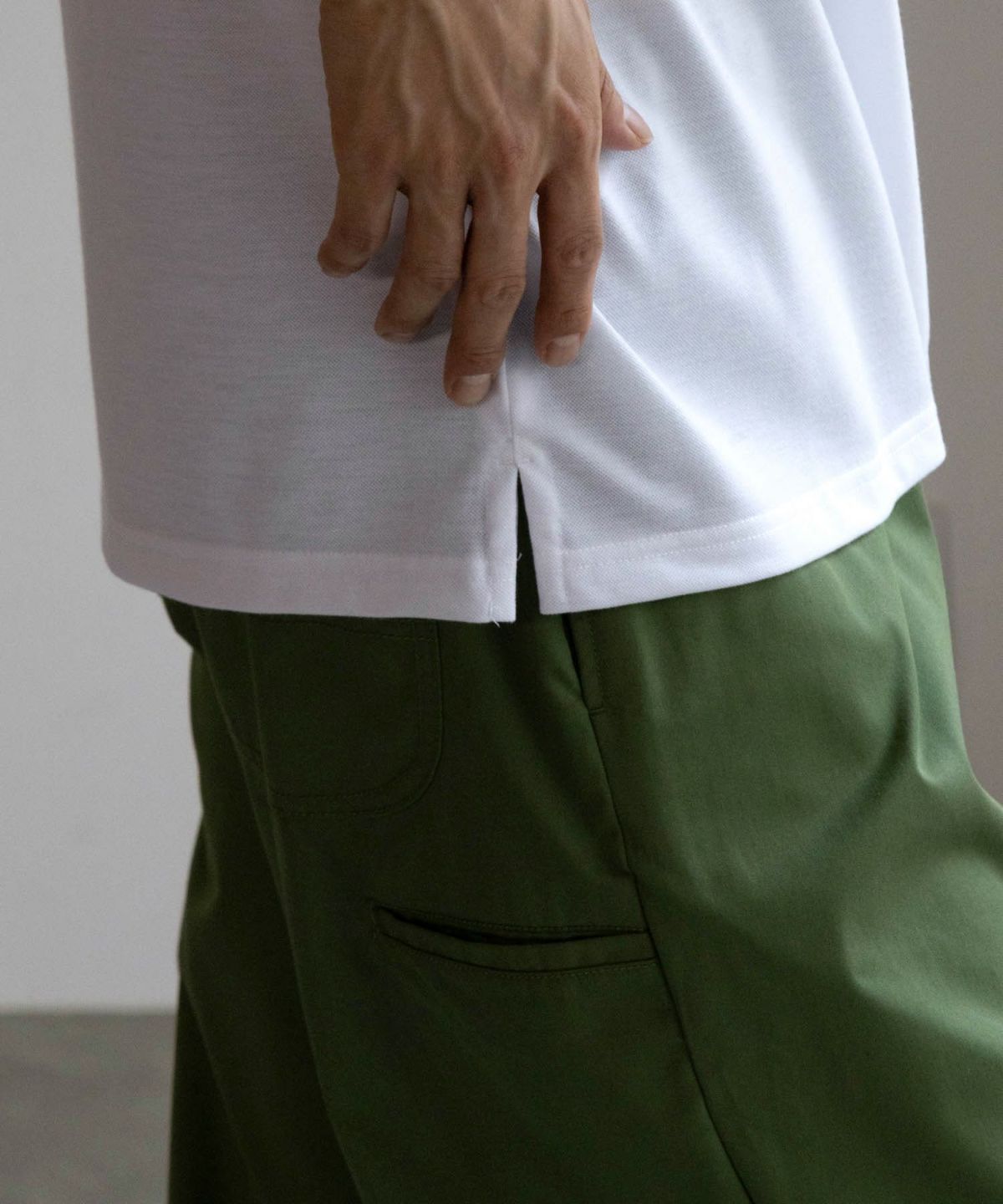 NAVY SARARI リピュール加工 カノコポロシャツ メンズ