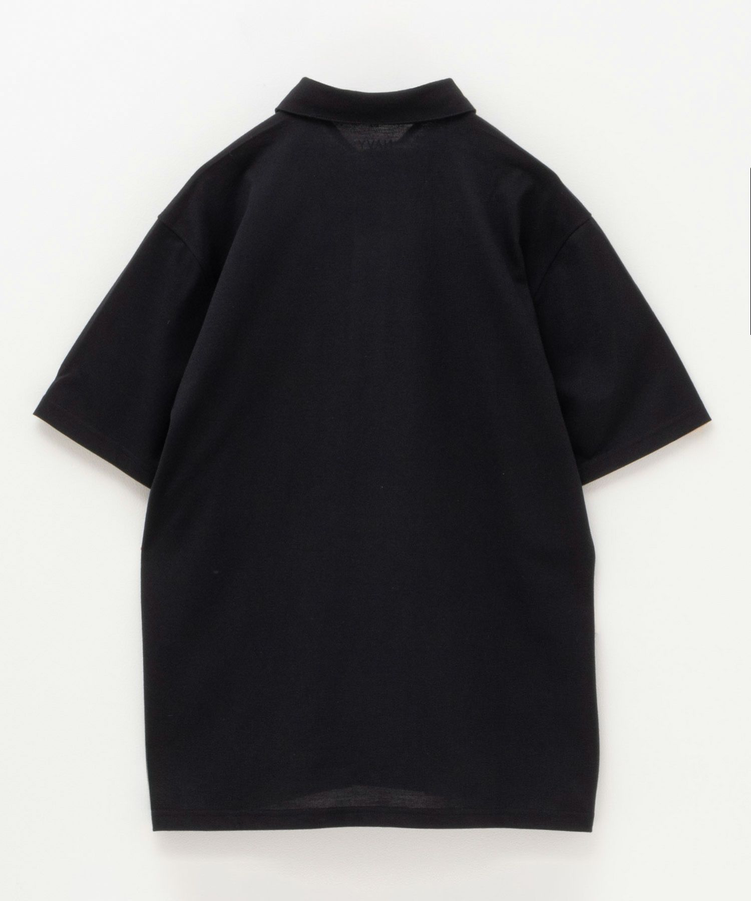 NAVY SARARI リピュール加工 カノコポロシャツ メンズ