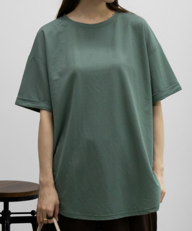 NAVY SARARI  チュニック丈Tシャツ レディース メール便 対応商品商品画像-10