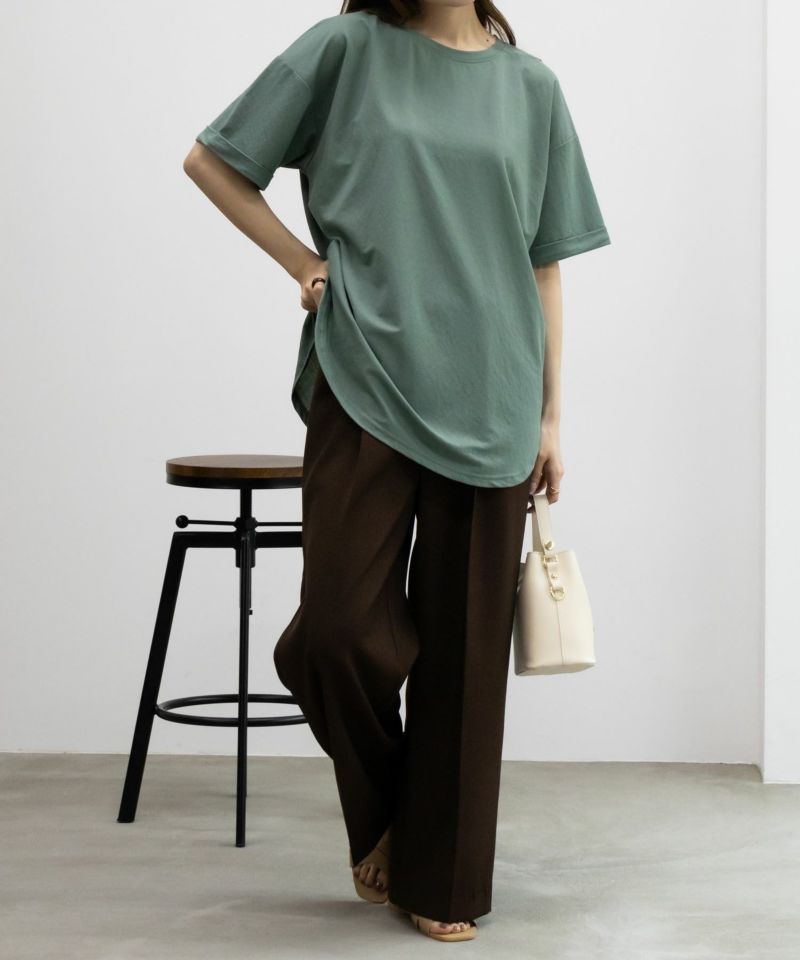 NAVY SARARI  チュニック丈Tシャツ レディース メール便 対応商品商品画像-14