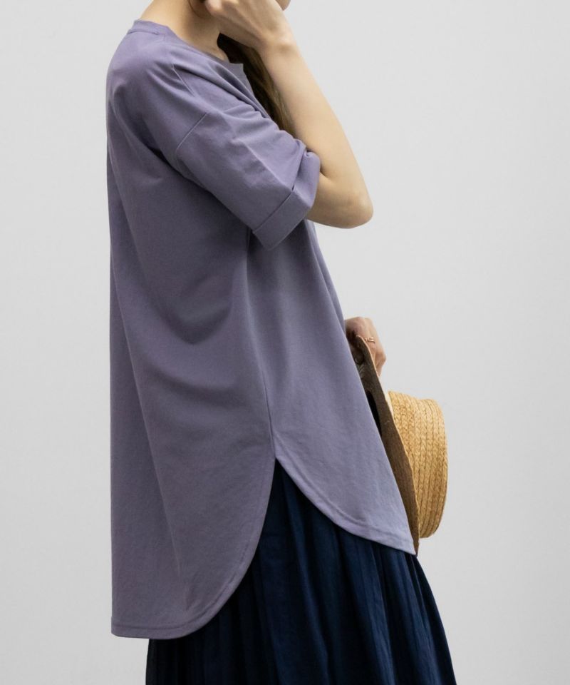 NAVY SARARI  チュニック丈Tシャツ レディース メール便 対応商品商品画像-17