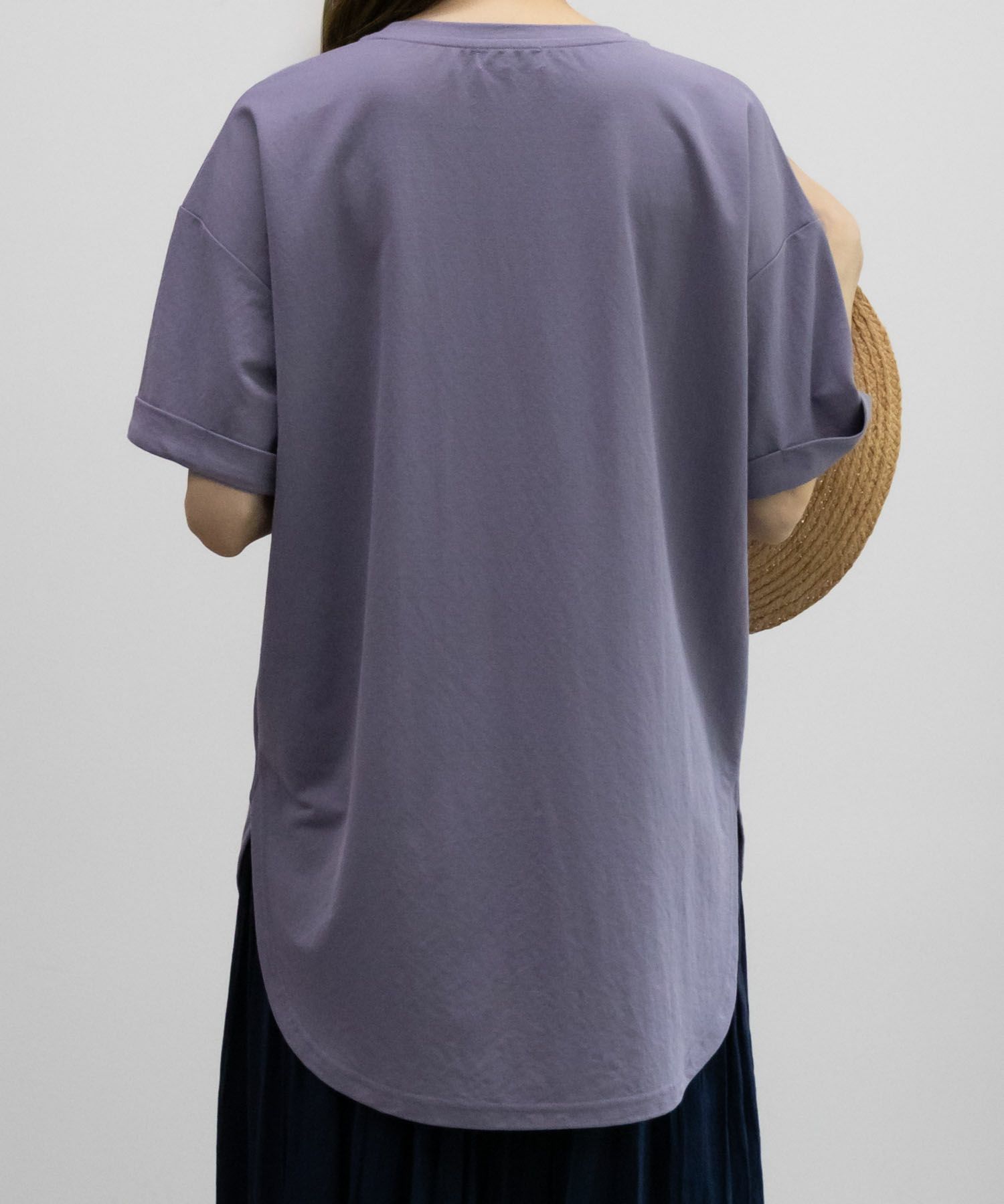 NAVY SARARI チュニック丈Tシャツ レディース ネコポス 対応商品