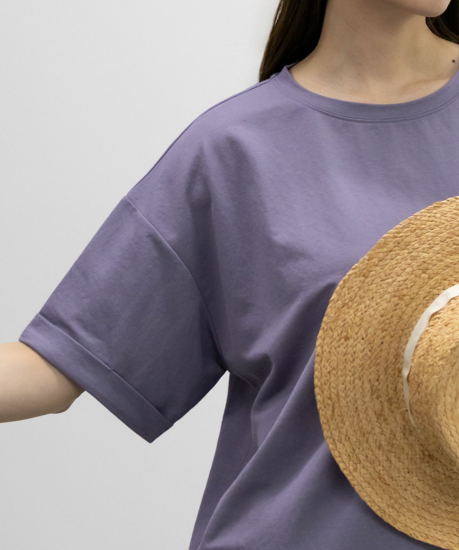 NAVY SARARI  チュニック丈Tシャツ レディース メール便 対応商品商品サムネイル-19
