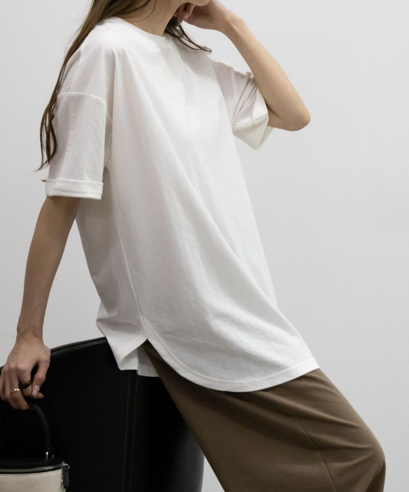 NAVY SARARI  チュニック丈Tシャツ レディース メール便 対応商品商品画像-22