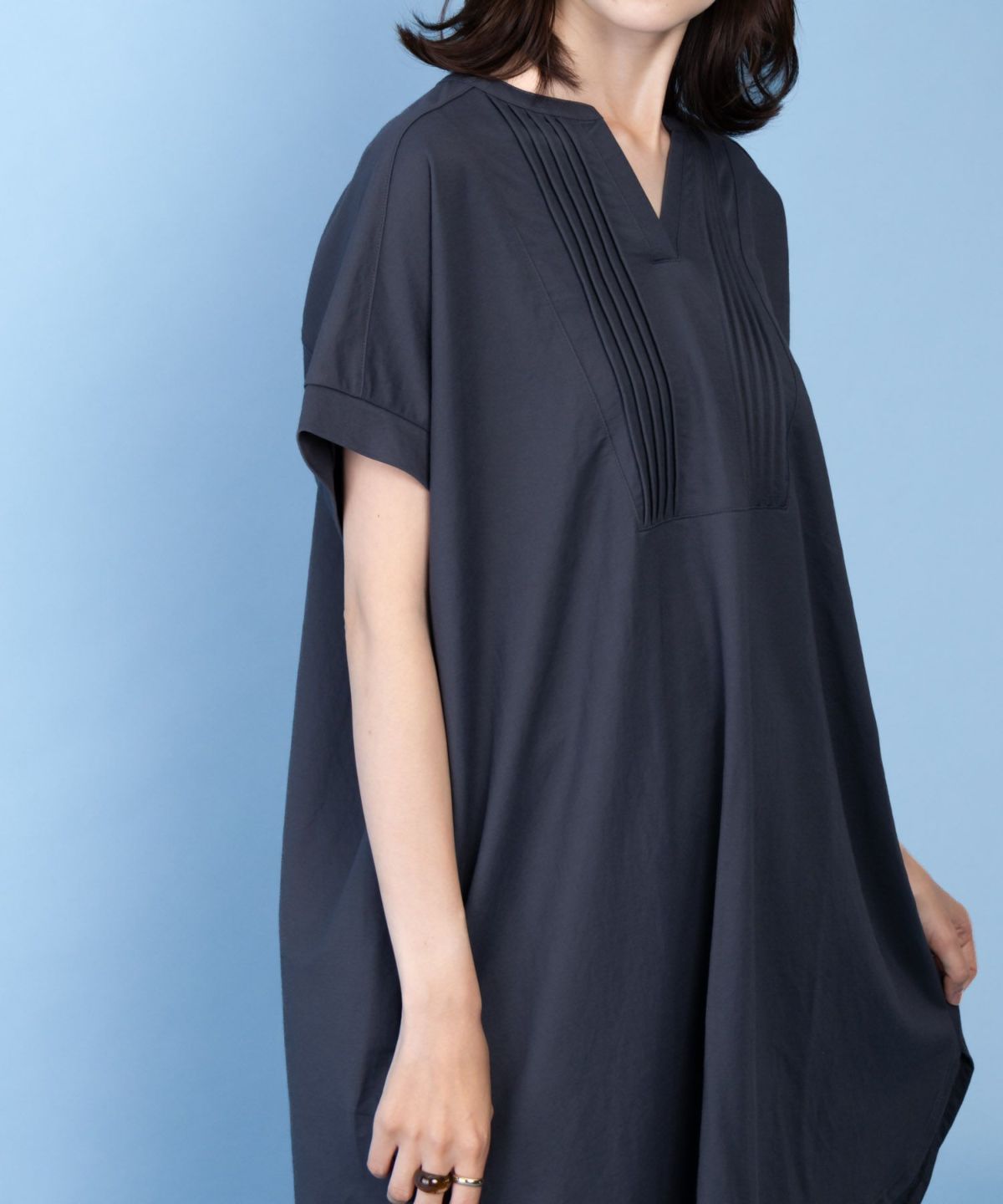 NAVY SARARI ピンタックチュニックプルオーバー レディース ネコポス 対応商品