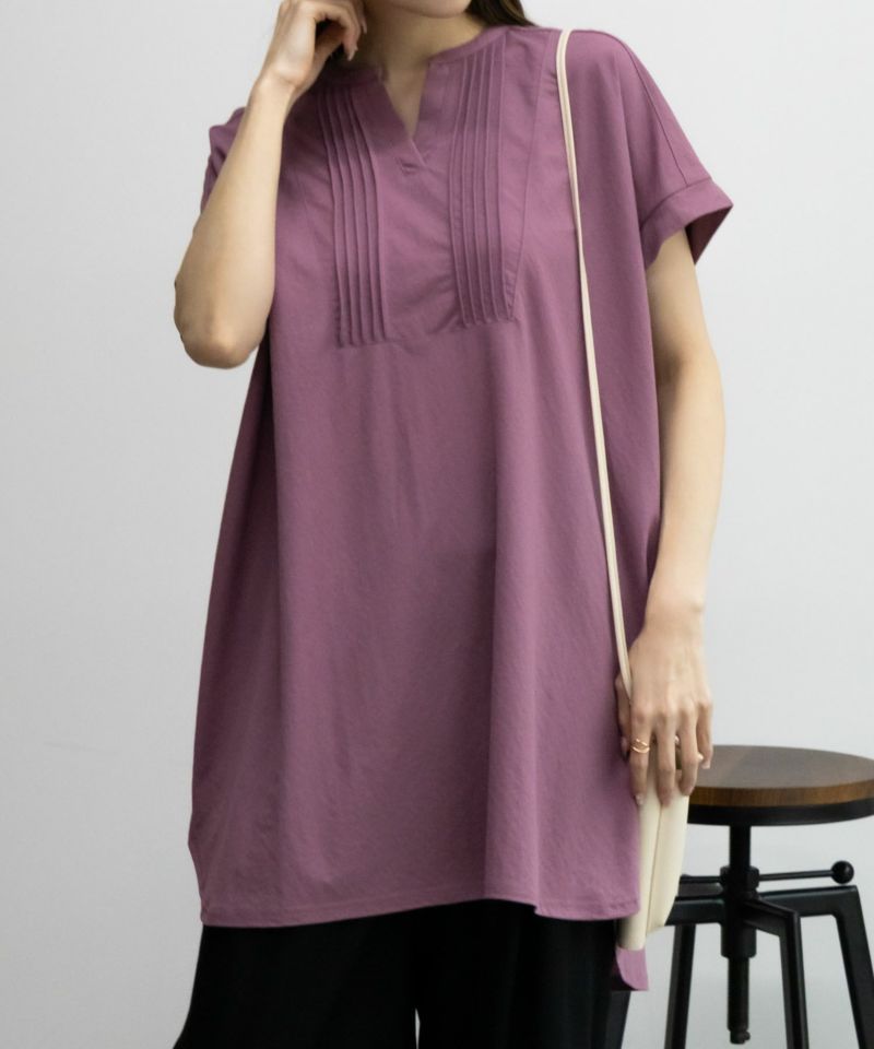 NAVY SARARI ピンタックチュニックプルオーバー レディース メール便 対応商品商品画像-8