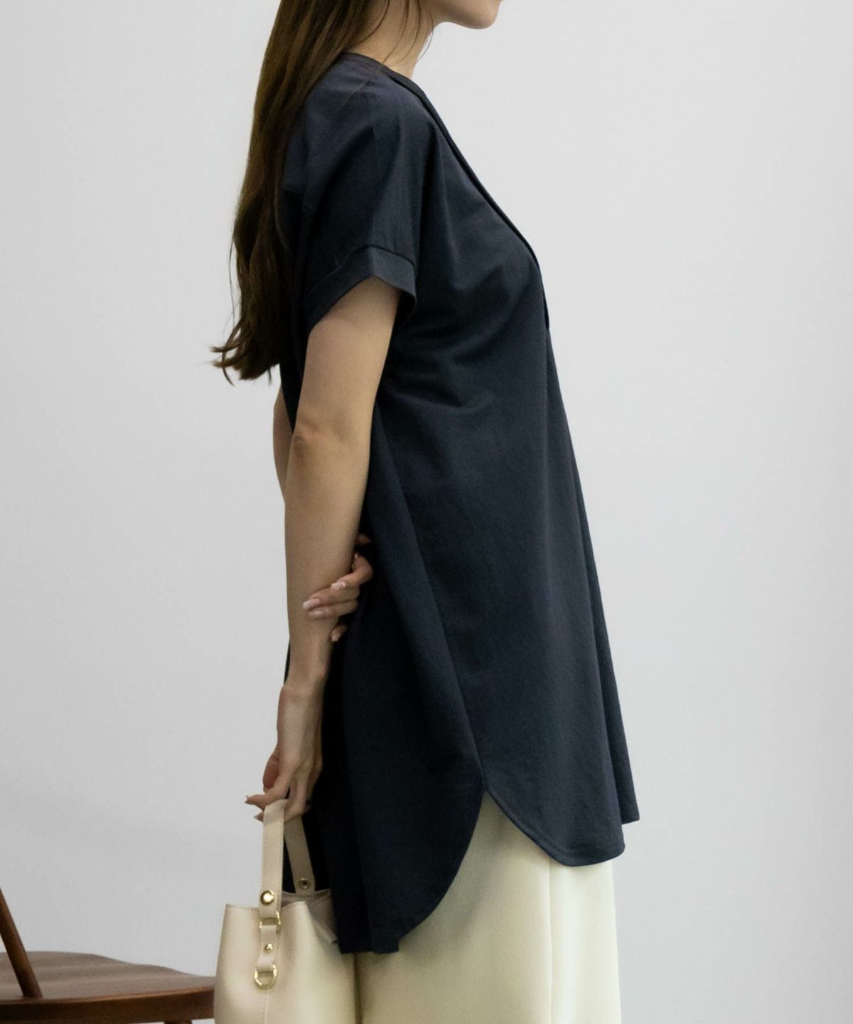 NAVY SARARI ピンタックチュニックプルオーバー レディース ネコポス 対応商品